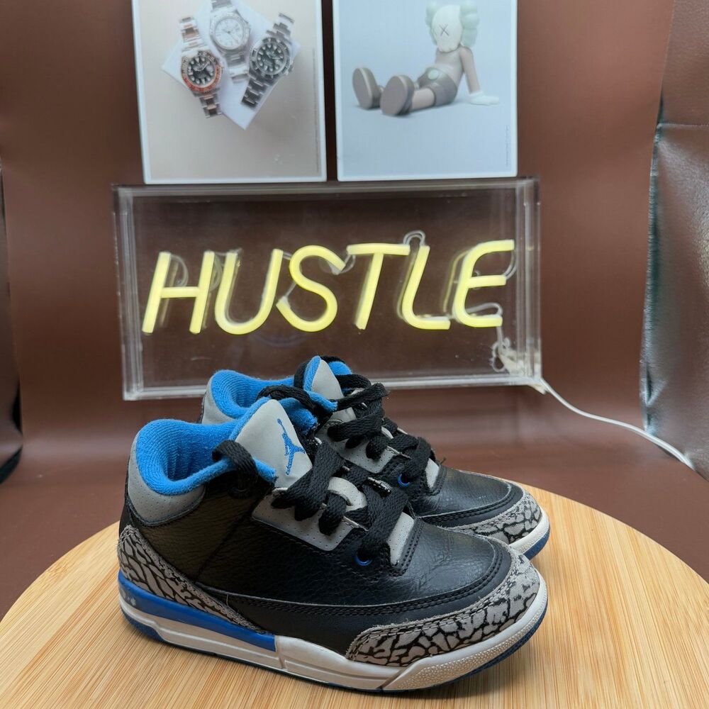 Air Jordan 3 Retro "Sport Blue" (TD) Sz 11C